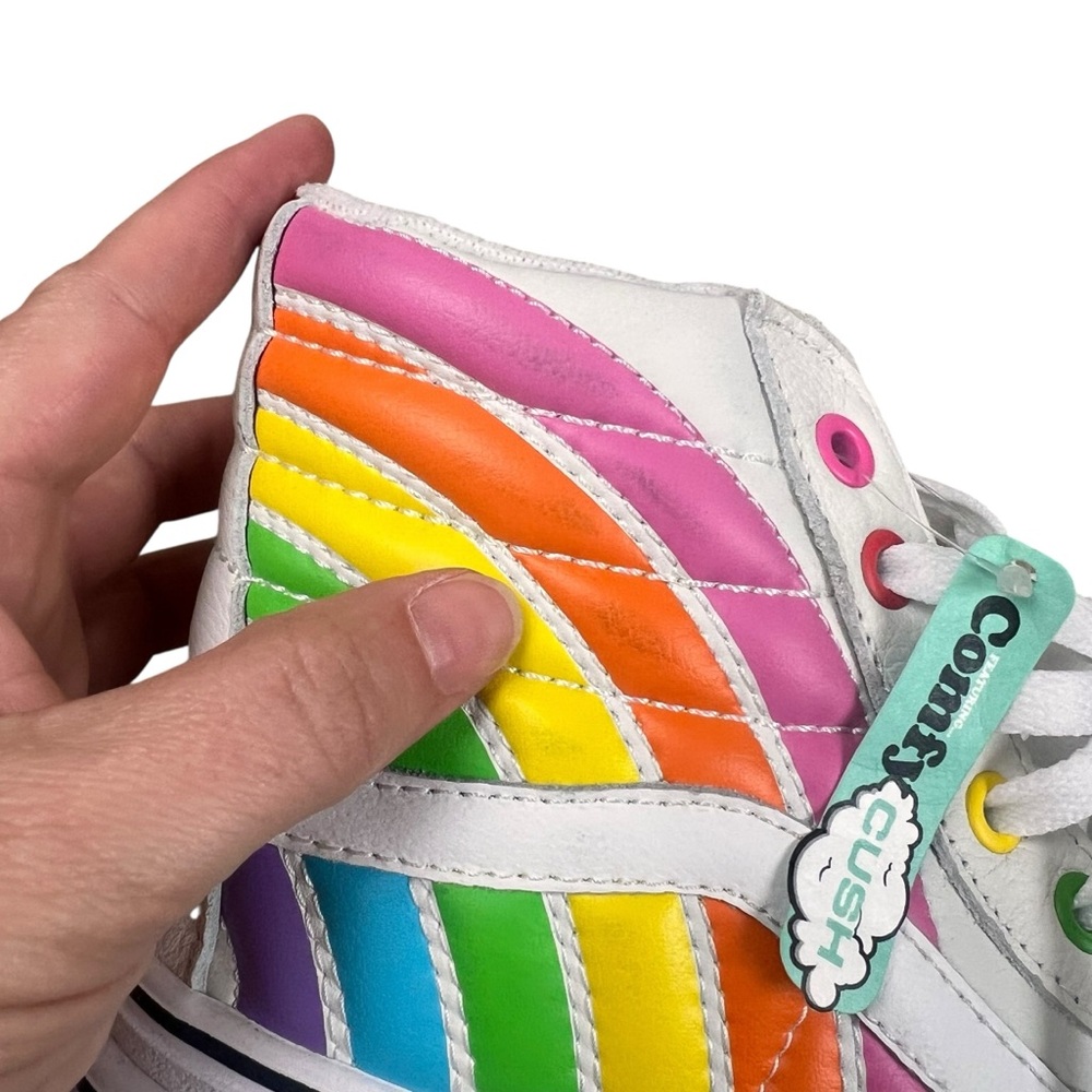 Vans x FLOUR SHOP NEW Super ComfyCush Sk8-Hi Rainbow shoes - Picture 9 of 10